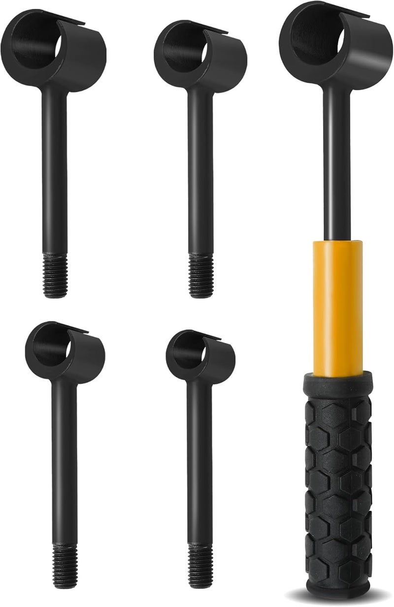 Tofcbye Hinge Gap Adjustment Wrench Set, Heavy Door Hinge Adjustment Tool （Threaded Link）, 4 PCS Hinge Gap Adjusting Wrench, Multi-Size Precision Tool Kit for Door and Cabinet Alignment（yellow） - Image 1